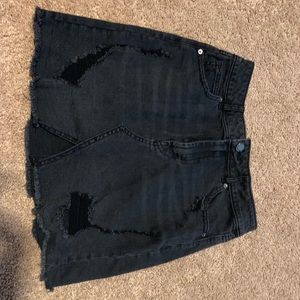 Black jean skirt